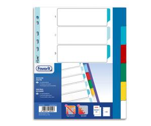 Divisori Neutri a 6 tacche - PP - A4 maxi - colori assortiti - Favorit - 400132503 - 8006779030103 - DMwebShop
