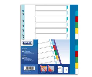 Divisori Neutri a 12 tacche - PP - A4 maxi - colori assortiti - Favorit - 400132502 - 8006779029909 - DMwebShop