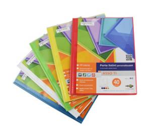 Portalistini personalizzabili Asso TI - 40 buste - 22 x 30 cm - colori assortiti - conf. 12 pezzi - Sei Rota - 57224090 - 8004972930350 - DMwebShop