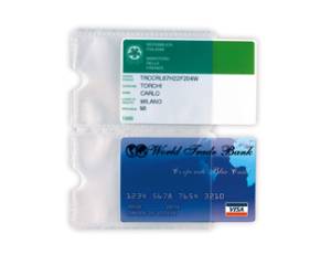 Busta porta card - 5,8 x 8,7 cm - 2 tasche - trasparente - conf. 50 pezzi - Sei Rota - 484302 - 8004972027234 - DMwebShop
