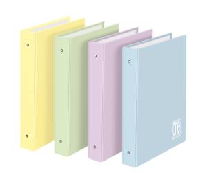 Raccoglitore One Color Pastel - A4 - 26 x 32 cm - dorso 4 cm - 4 anelli 30 mm - colori assortiti - conf. 6 pezzi - Blasetti - 7191 - 89454A - DMwebShop