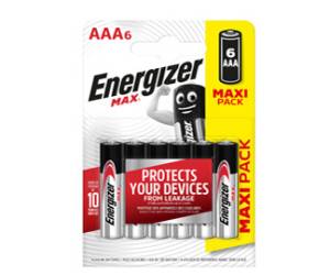 Pile ministilo AAA - 1,5 V - max - blister 6 pezzi - Energizer - E303341100 - 7638900437966 - DMwebShop