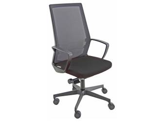 Poltrona semidirezionale I70 - con braccioli - nero-nero - Unisit - I70/EN - 8050043747525 - DMwebShop