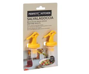 Tappi olio-aceto salvagoccia - set 2 pezzi - Perfetto - 29012 - 8052474290120 - DMwebShop