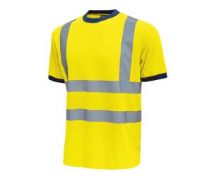 T-shirt alta visibilita' Glitter - taglia XL - giallo fluo - conf. 3 pezzi - U-power - HL197YF-XL - 8033546444405 - DMwebShop