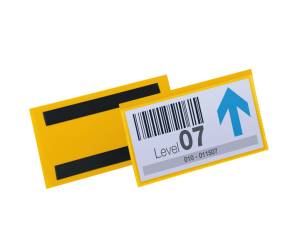 Buste identificazione magnetica - 150 x 67 mm - giallo - conf. 50 pezzi - Durable - 1742-04 - 4005546996974 - DMwebShop