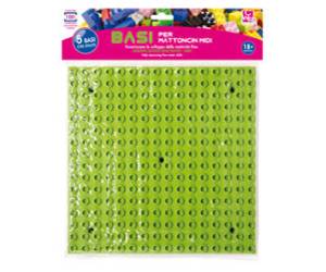 Base costruzioni Midi in ABS 25 x 25 cm colori assortiti - 8856