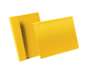 Buste identificative con aletta pieghevole A4 orizzontale giallo - 6039