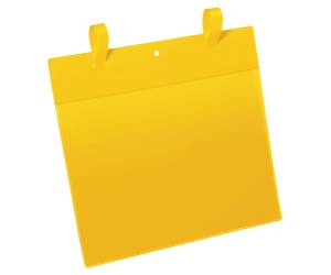 Buste identificative con fascette di aggancio A4 orizzontale giallo - 6041