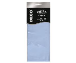 Carta velina 50 x 76 cm 20 gr azzurro baby busta 5 fogli - 8821