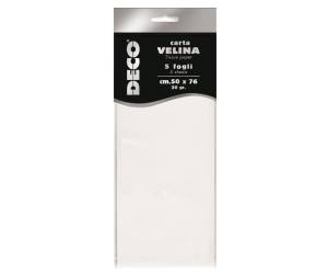 Carta velina 50 x 76 cm 20 gr bianco busta 5 fogli - 8852