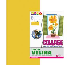 Carta velina 50 x 76 cm 20 gr oro busta 24 fogli - 8805