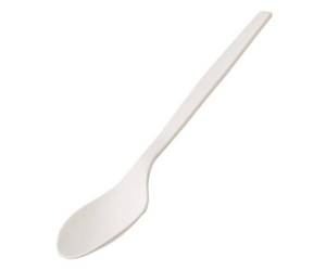 Cucchiaio monouso in CPLA 16 cm bianco - 3847