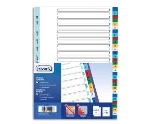 Divisori numerici 31 tacche A4 PP colori assortiti - 1378