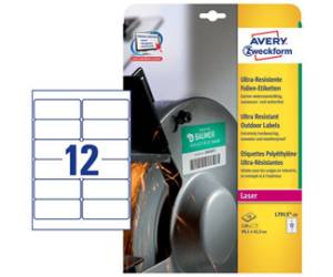 Etichette adesive extra resistenti in PE laser 99,1 x 42,3 mm 10 fogli bianco - 1754