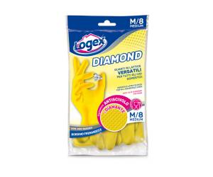 Guanti in lattice Diamond taglia M giallo - 11807