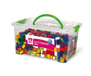 Mattoncini Micro da costruzione in ABS colori assortiti bauletto da 580 pezzi - 9054