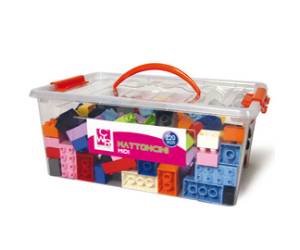 Mattoncini Midi da costruzione in ABS colori assortiti bauletto da 220 pezzi - 9024