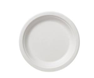 Piatto piano monouso Bio rotondo diametro 22,5 cm cellulosa canna da zucchero - 3811