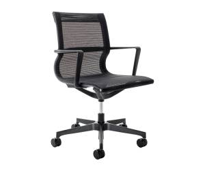 Poltrona direzionale Tekno schienale basso nero - 7957