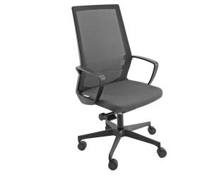 Poltrona semidirezionale I70 con braccioli inclusi grigio nero - 7750