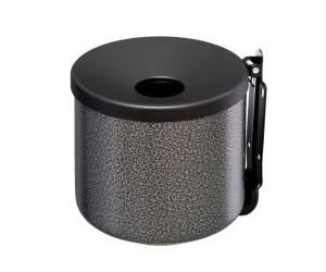 Posacenere murale Nido diametro 16 cm H 14 cm 2 lt metallo verniciato silver punteggiato - 7969