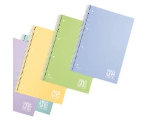 Quaderno spiralato Pastel One Color PP A5,5 mm 80 fogli 80 gr c fori - 8473