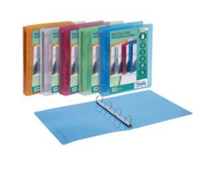 Raccoglitore personalizzabile Lumina 22 x 30 cm 4 anelli tondi 30 mm PP colori assortiti - 887