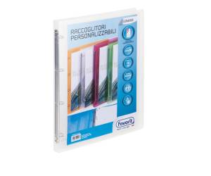 Raccoglitore personalizzabile Lumina 4 anelli tondi 15 mm 22 x 30 cm trasparente Favorit 100460713 - 895