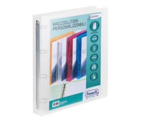 Raccoglitore personalizzabile Lumina 4 anelli tondi 30 mm 22 x 30 cm trasparente Favorit 100460714 - 888