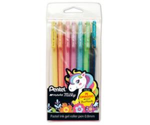 Roller gel Hybrid Milky - punta 0,8 mm - colori assortiti pastel - astuccio 6 + 1 pezzi - Pentel - 0022188 - DMwebShop