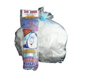 Sacchi - 50 x 60 cm - 30 lt - 16 micron - azzurro trasparente - conf. 20 pezzi - Rolsac - 10063 - 8010405026187 - DMwebShop