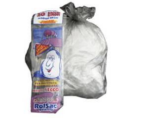 Sacchi - 50 x 60 cm - 30 lt - 16 micron - trasparente neutro - conf. 20 pezzi - Rolsac - 10064 - 8010405000712 - DMwebShop
