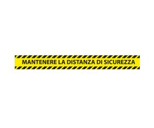 Adesivi da terra - 90 x 10 cm - Mantenere la distanza di sicurezza - conf. 5 pezzi - Studio T - 1605066 - 8596052110269 - DMwebShop