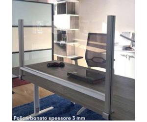 Schermo protettivo da scrivania - con morsetto in alluminio - 60 x 82 cm - Studio T - PTA3-85 - DMwebShop