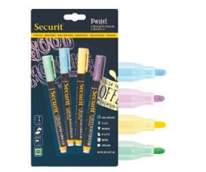 Marcatore a gesso liquido punta fine da 1,2 mm blister 4 pezzi - 16345