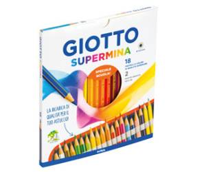 Pastello Supermina mina 3,8 mm astuccio 18 pezzi Giotto - 18620