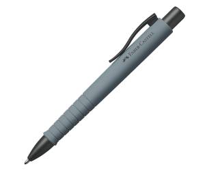 Penna a sfera a scatto Poly Ball Punta 0,7 mm fusto grigio pietra Faber Castell - 12585