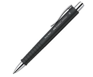 Penna a sfera a scatto Poly Ball Punta 0,7 mm fusto nero Faber Castell - 12578