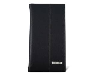 Portabiglietti da visita Professional similpelle nero 12,5x23,5 cm - 14341