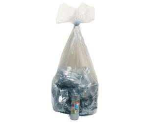 Sacchi 70 x 110 cm 110 lt 22 micron MDPE HDPE azzurro trasparente - 12252