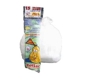 Sacchi bio 42 x 52 cm 10 lt 17 micron bianco - 12436