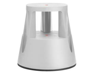 Sgabello Roll a step con ruote 24 x 45 x 45 cm grigio chiaro Caimi - 13558