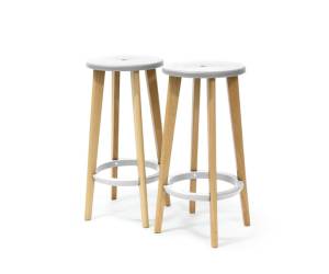 Sgabello Woody bianco set 2 pezzi - 15878