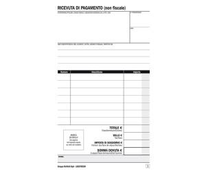 Blocco ricevute BeB - affittacamere - 25-25 - copie autoricalcanti - 16,8 x 10 cm - Data Ufficio - DU16257B250 - 8008842585138 - DMwebShop