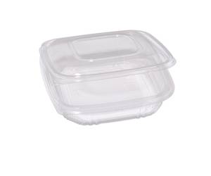 Contenitori in PP - con coperchio incernierato - 18,5 x 18,5 x 3,7 cm - conf 50 pezzi - Europack - 48421022 - 8007626780080 - DMwebShop