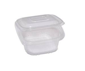 Contenitori in PP con coperchio incernierato 12 x 12 x 5,5 cm - 18829