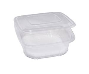 Contenitori in PP con coperchio incernierato 21,5 x 21,5 x 6,9 cm - 18819