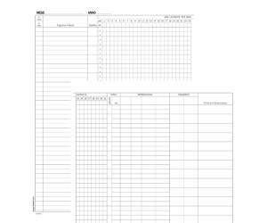 Registro presenze mensili 48 pagine 31 x 24,5 cm - 19320