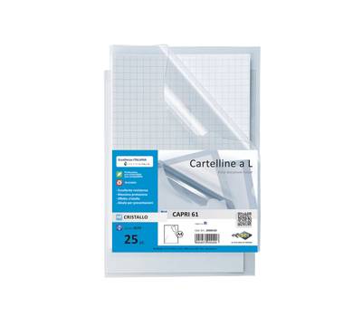 Cartelline a L Capri 61 PVC liscio - 21 x 29,7 cm - trasparente - conf. 25 pezzi - Sei Rota - 26006102 - 8004972000206 - DMwebShop